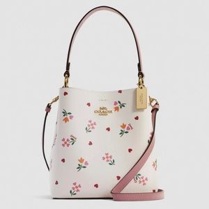 COACH Small Town Bucket Bag With Heart Petal Print